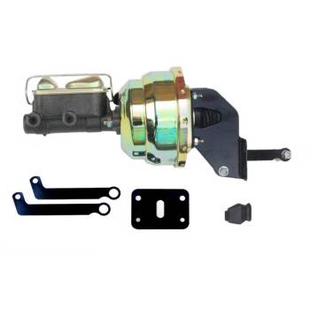 Leed Brakes - Leed Master Cylinder and Booster - 1" Bore - Dual Integral Reservoir - 8" OD - Dual Diaphragm - Steel - Zinc Plated - Mopar A-Body/E-Body