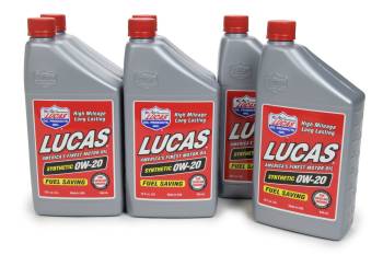 Lucas Oil Products - Lucas High Mileage Motor Oil - 0W20 - Synthetic - 1 Qt. (Set of 6)