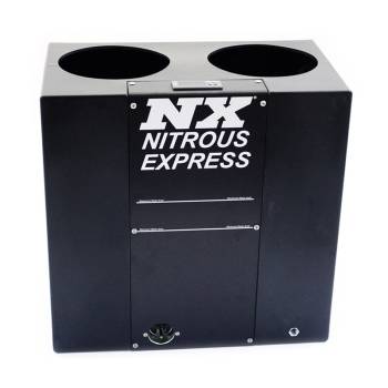 Nitrous Express - Nitrous Express Nitrous Oxide Bottle Heater - Bath Style - Dual Bottle - Automatic - Thermostatically Controlled - Plastic - Black - 10 lb./12 lb./15 lb. Bottles
