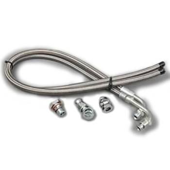 March Performance - March Performance Power Steering Hose Kit - 6 AN - Braided Stainless - GM Steering Box - Saginaw Pump
