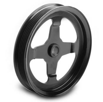Holley - Holley Serpentine Power Steering Pulley - 6-Rib - Black Anodize - GM LS-Series - Chevy Corvette 1997