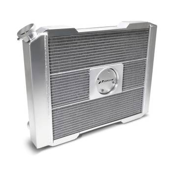 Proform Parts - Proform Slim-Fit Universal Series Aluminum Radiator - 23-13/32" W x 18-1/2" H x 4" D - Single Pass - Left Side Inlet - Right Side Outlet - Natural - Manual Transmission