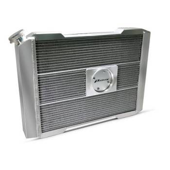 Proform Parts - Proform Slim-Fit Universal Series Aluminum Radiator - 25-13/32" W x 18-1/2" H x 4" D - Single Pass - Left Side Inlet - Right Side Outlet - Natural - Manual Transmission