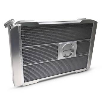 Proform Parts - Proform Slim-Fit Universal Series Aluminum Radiator - 27-13/32" W x 18-1/2" H x 4" D - Single Pass - Left Side Inlet - Right Side Outlet - Natural - Manual Transmission