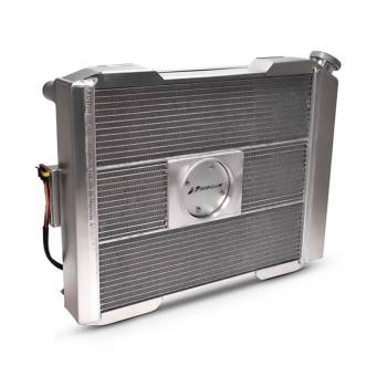 Proform Parts - Proform Slim-Fit Universal Series Aluminum Radiator - 23-13/32" W x 18-1/2" H x 4" D - Single Pass - Right Side Inlet - Left Side Outlet - Natural - Manual Transmission