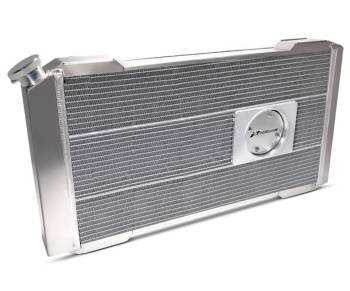 Proform Parts - Proform Slim-Fit Direct Fit Series Aluminum Radiator - 31-13/64" W x 16-51/64" H x 4" D - Single Pass - Left Side Inlet - Right Side Outlet - Natural - Manual Transmission - GM A-Body 1968-77