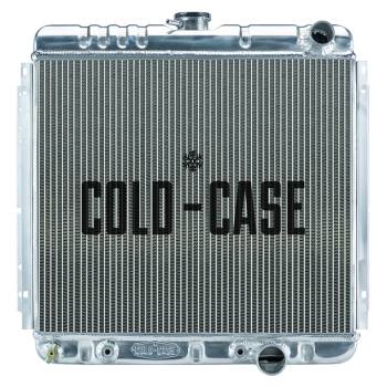 Cold-Case Radiators - Cold-Case Aluminum Radiator - 22.4" W x 20.5" H x 3" D - Passenger Side Inlet - Passenger Side Outlet - Polished - Automatic - Small Block Ford - Ford Mustang 1967-70