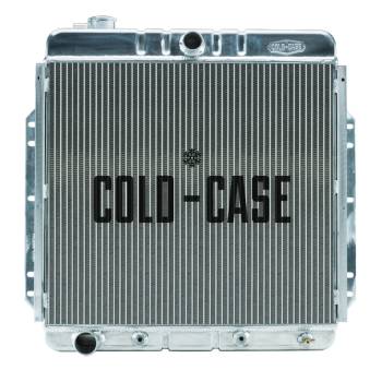 Cold-Case Radiators - Cold-Case Aluminum Radiator - 26.2" W x 25.5" H x 3" D - Center Inlet - Driver Side Outlet - Polished - Ford Inline-6 - Ford Fullsize Truck 1953-56