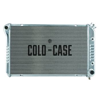 Cold-Case Radiators - Cold-Case Aluminum Radiator - 32" W x 18.5" H x 3" D - Driver Side Inlet - Passenger Side Outlet - Polished - Automatic - GM G-Body 1984-87