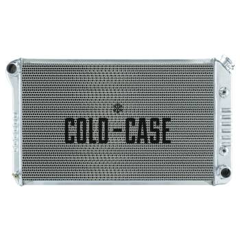 Cold-Case Radiators - Cold-Case Aluminum Radiator - 33.2" W - 18.8" H - 3" D - Driver Side Inlet - Passenger Side Outlet - Polished - Automatic - GM F-Body 1970-81