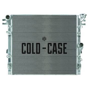 Cold-Case Radiators - Cold-Case Aluminum Radiator - 28.75" W x 21.65" H x 3" D - Driver Side Inlet - Passenger Side Outlet - Polished - Jeep Wrangler JK 2007-18