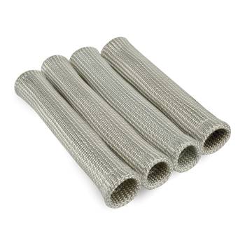 Design Engineering - Design Engineering Protect-A-Boot Spark Plug Boot Sleeve - 7" Long - Woven Fiberglass - Silver (Set of 4)