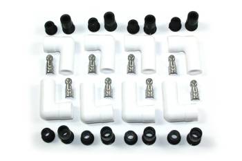 PerTronix Performance Products - PerTronix Spark Plug Boot/Terminal Kit - 8 mm - Ceramic - White - 90° (Set of 8)