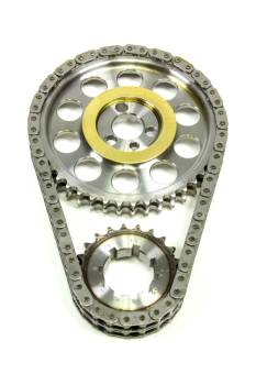 Rollmaster / Romac - Rollmaster / Romac Red Series Double Roller Timing Chain Set - Keyway Adjustable - 0.005" Shorter - Billet Steel - Small Block Chevy