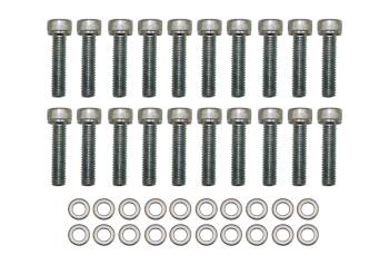 Moroso Performance Products - Moroso Valve Cover Fastener - Stud - 6 mm x 1.00 Thread - 0.975" Long - Washers - Allen Head - Steel - Zinc Oxide - GM LT-Series (Set of 20)