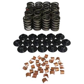 Howards Cams - Howards Cams Valve Spring Kit - Single Spring/Damper - 355 lb./in. Rate - 1.150" Coil Bind - 1.485" OD - Steel Cups/Locks/Retainers