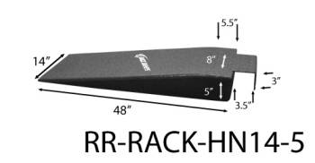 Race Ramps - Race Ramps Trailer Ramp - Hook Nose - 5" Lift Height - 48" Long - 8" Wide - 6.4° Incline - 6000 lb. Capacity