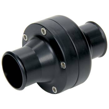 Allstar Performance - Allstar Performance In-Line Thermostat Housing - 1-1/2" Hose Barb to 1-1/2" Hose Barb - Aluminum - Black Anodize