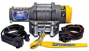 Superwinch - Superwinch Terra Winch - 3500 lb. Capacity - Roller Fairlead - 10 Ft. Remote - 13.64 mm x 50 Ft. Steel Rope - 12V