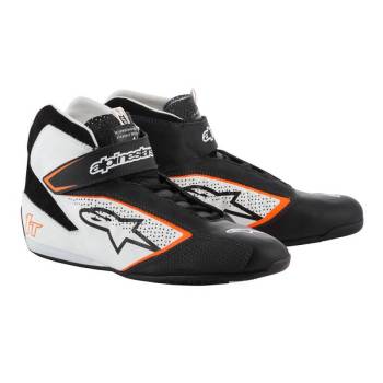 Alpinestars - Alpinestars Tech-1 T Shoe - Black/White/Orange - Size 10