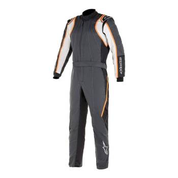 Alpinestars - Alpinestars GP Race v2 Boot Cut Suit - Anthracite/White/Orange - Size 48