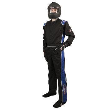 Velocity Race Gear - Velocity 1 Sport Suit - Black/Blue - Large