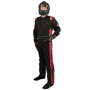 Velocity Race Gear - Velocity 1 Sport Suit - Black/Red - XX-Large
