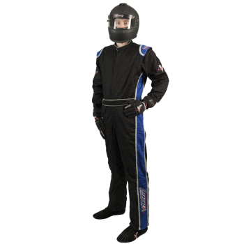 Velocity Race Gear - Velocity 5 Race Suit - Black/Blue - Large