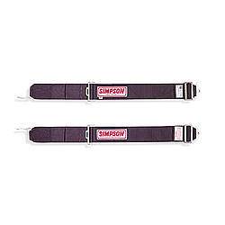 Simpson - Simpson 3" Individual Shoulder Harnesses - For Latch & Link Type Systems - Bolt-In - Black