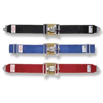 Simpson - Simpson 5 Point Latch F/X Lap Belts - Pull Down Adjust - 62" Bolt-In - Red