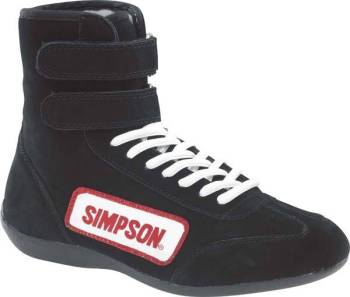 Simpson Performance Products - Simpson Hightop Shoe - Black - Size 9