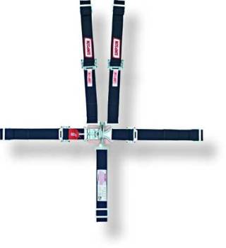 Simpson Performance Products - Simpson Quarter Midget Restraint System - 2" Standard Latch & Link - Wrap Around Seat Belt - Pull Down - Individual Harness Wrap Around - Red