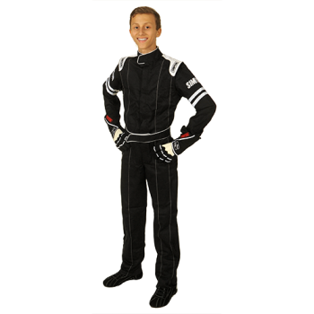 Simpson - Simpson Legend II Youth Racing Suit - Black / White - X-Small