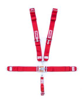 Simpson Performance Products - Simpson 5 Point Latch F/X System - 62" Bolt-In Individual Shoulder Harness - Pull Down Adjust - Red