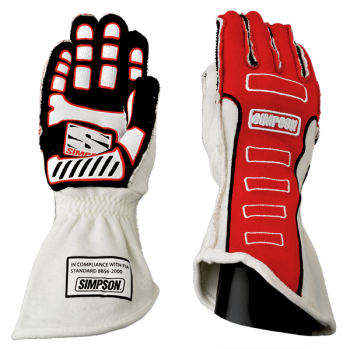 Simpson - Simpson Competitor Glove - External Seam - Red - Medium