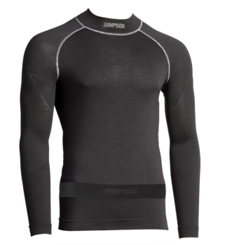 Simpson Performance Products - Simpson Pro-Fit Base Layer Top - Long Sleeve - Black - Medium/Large