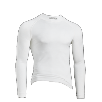 Simpson - Simpson Pro-Fit Base Layer Top - Long Sleeve - White - X-Large/XX-Large
