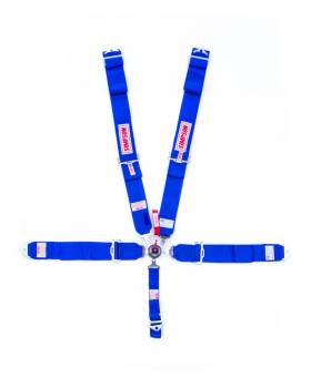 Simpson - Simpson 5 Point Camlock Restraint System - 55" Bolt-In Seat Belt Pull Down - Individual Harness Bolt-In - Blue