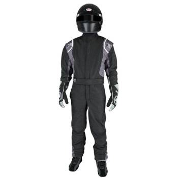 K1 RaceGear - K1 RaceGear Precision II Youth Fire Suit - Black/Grey - Size: 2X-Small