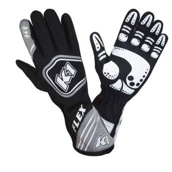 K1 RaceGear - K1 RaceGear Flex Glove - Black/Grey - Medium
