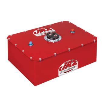 Jaz Products - Jaz Pro Sport Fuel Cell - 16 Gallon - 26 x 18 x 10" Tall - 8 AN Outlet - 8 AN Vent - Steel Can / Plastic Cell Plastic - Red