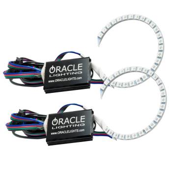 Oracle Lighting Technologies - Oracle Lighting ColorShift Halo Pre-Assembled Halo LED Ring - Plastic - Multi-Color - Dodge Charger 2015-16 (Pair)