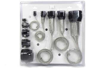 Specialty Products - Specialty Products Hose and Wire Sleeving Kit - Hose End Covers - Aluminum - Black