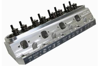 Trick Flow - Trick Flow Twisted Wedge Cylinder Head - Assembled - 2.055 / 1.600" Valves - 190 cc Intake - 56 cc Chamber - 1.295" Springs - Aluminum - SB Ford