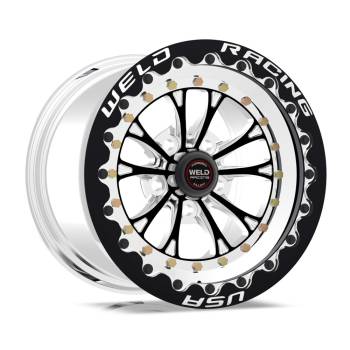 Weld Racing V-series Drag Wheel Blk 15x12 5x4.5 BC 6.0 BS ...