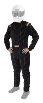 RaceQuip - RaceQuip Chevron SFI-5 Suit - Black - Medium Tall