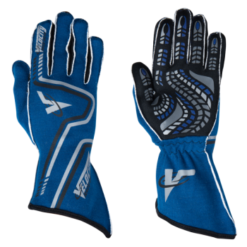 Velocity Race Gear - Velocity Grip Glove - Blue/Black/Silver - Medium