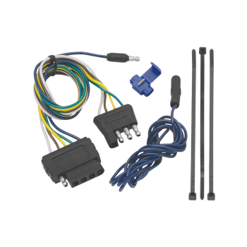 Tow Ready - Tow Ready Trailer Plug Adapter - 4 Way Flat to 5 Way Flat - Plastic - Black