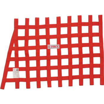 G-Force Racing Gear - G-Force Angle Ribbon Window Net - 18" X 26" X 23" - Red
