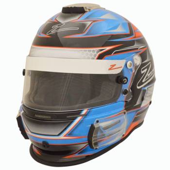 Zamp - Zamp RZ-42 Honeycomb Graphic Helmet - Orange/Blue - Large